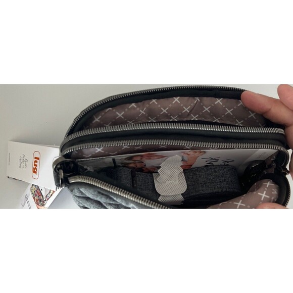 Lug Coupe Gray Quilted RFID Crossbody/Waist Bag with Adjustable Strap NWT - Picture 4 of 13